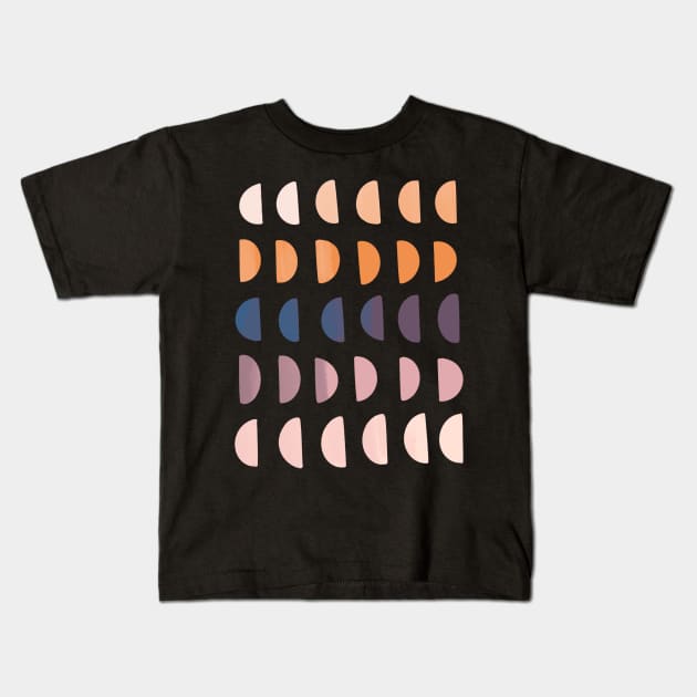 Sunset Moons Kids T-Shirt by Off The Hook Studio